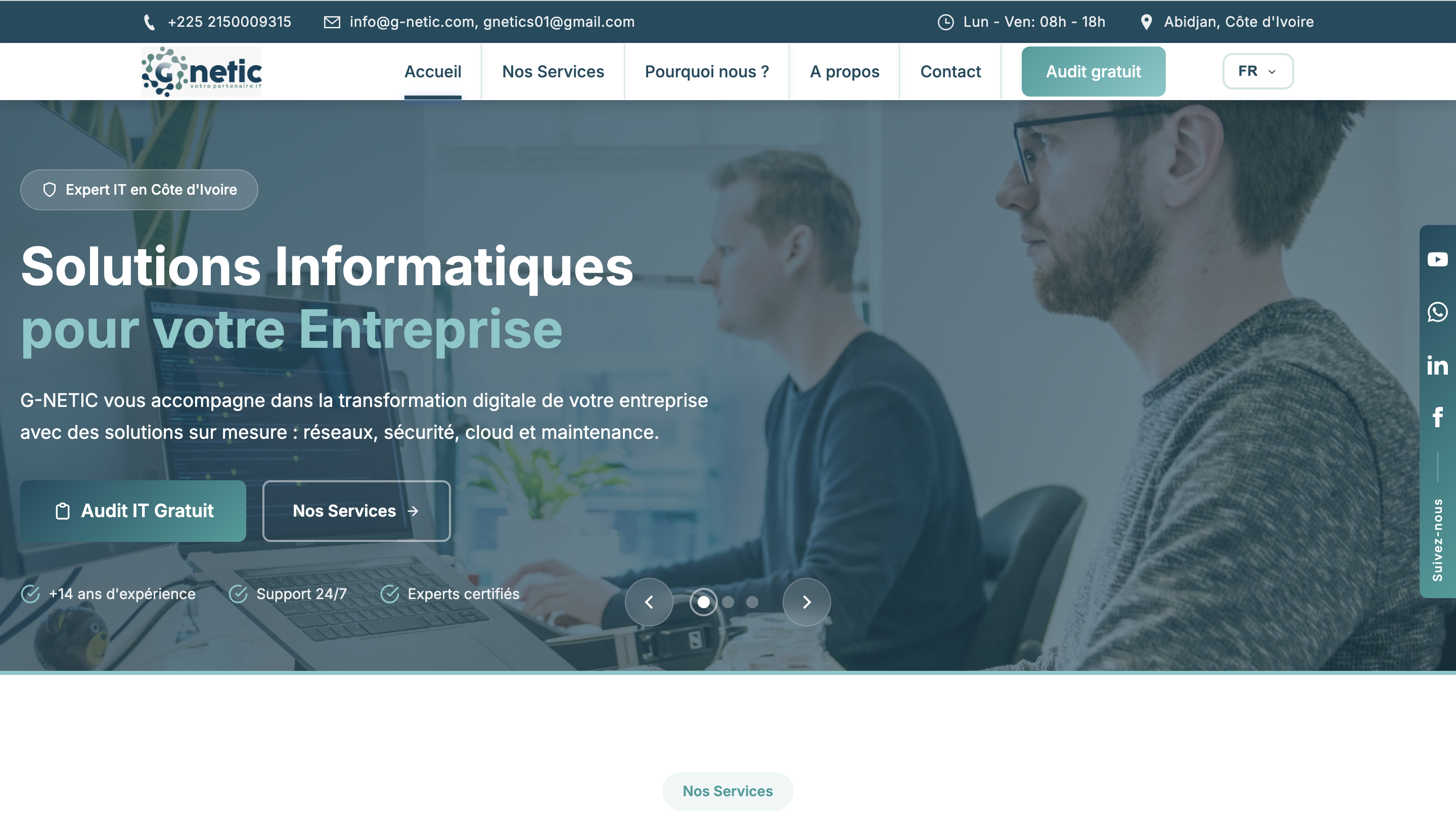 Site internet de GNETIC